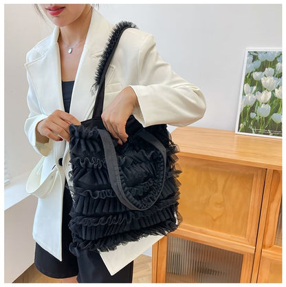 Shopper Bag Ruffle Plain