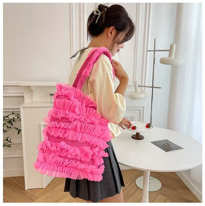 Shopper Bag Ruffle Plain