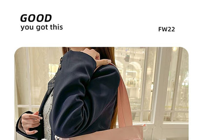 Multi-Pocket Badge + Tote Bag Set: Gingham