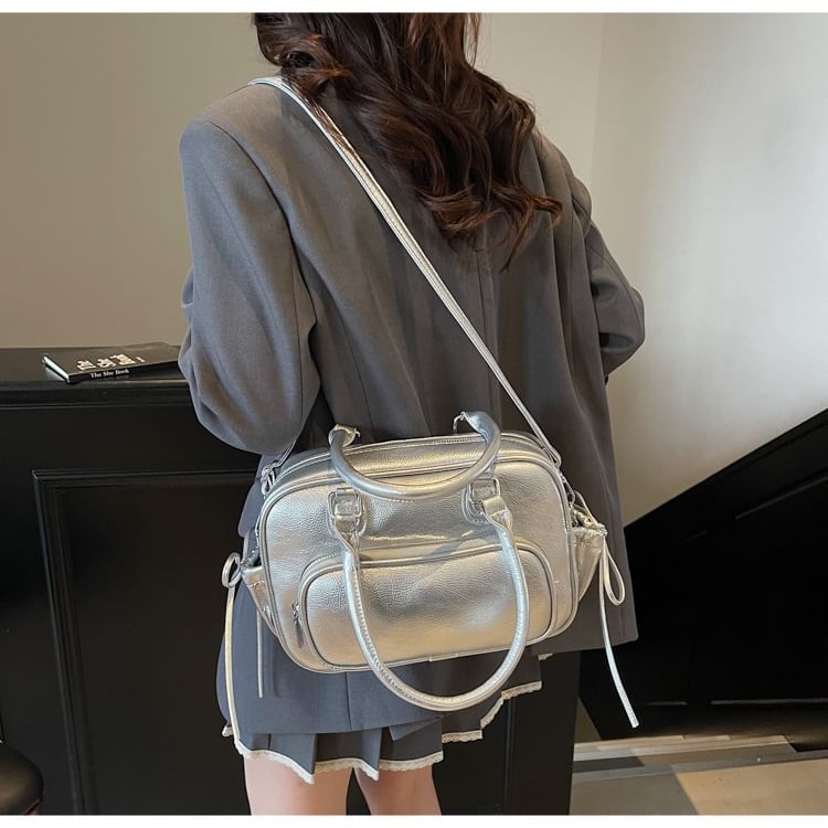 Faux Backpack Multi-Pocket Leather Multi-Way