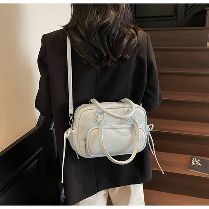 Faux Backpack Multi-Pocket Leather Multi-Way