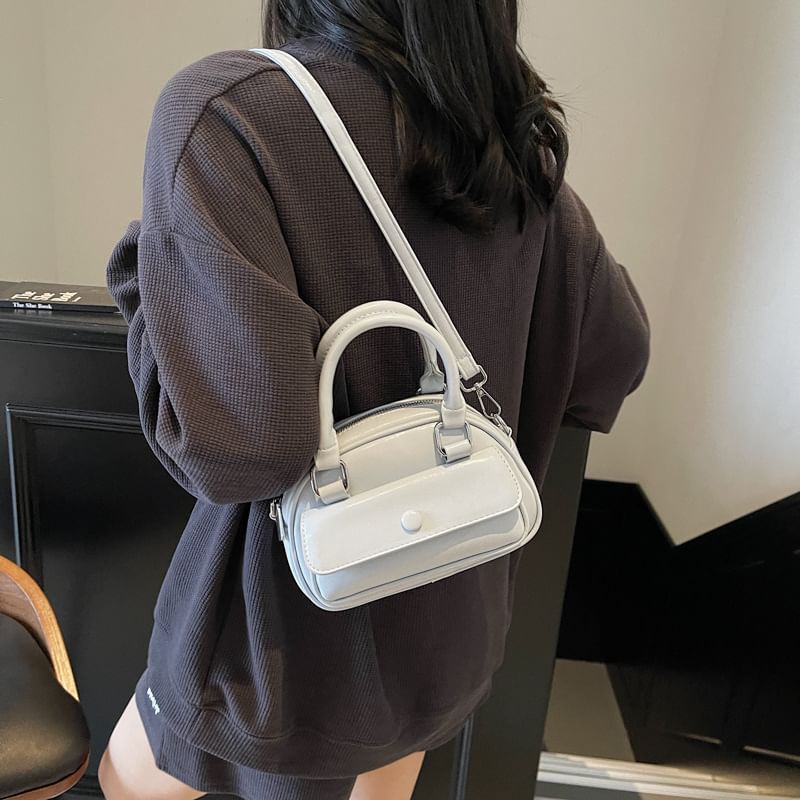 Leather Crossbody Multi-Pocket Faux Bag