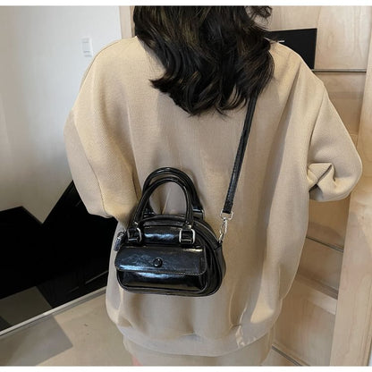 Leather Crossbody Multi-Pocket Faux Bag