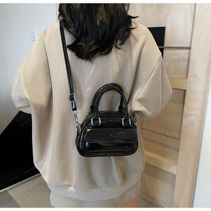 Leather Crossbody Multi-Pocket Faux Bag