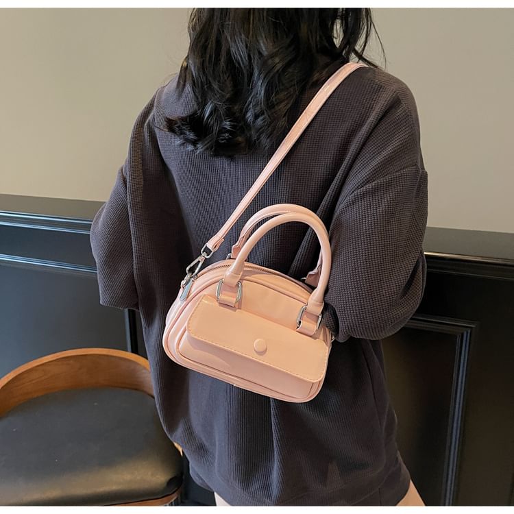 Leather Crossbody Multi-Pocket Faux Bag