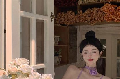 Mini Dress A-Line Strap Plain Ruched Ruffle Spaghetti