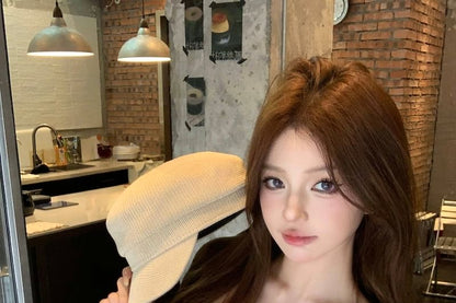 Tube Bow Ruffle Lace Top Plain