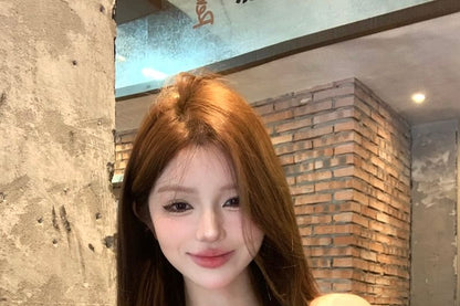 Tube Bow Ruffle Lace Top Plain