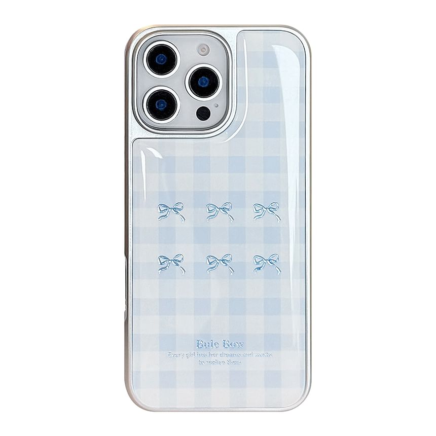 Case Plaid Phone Bow