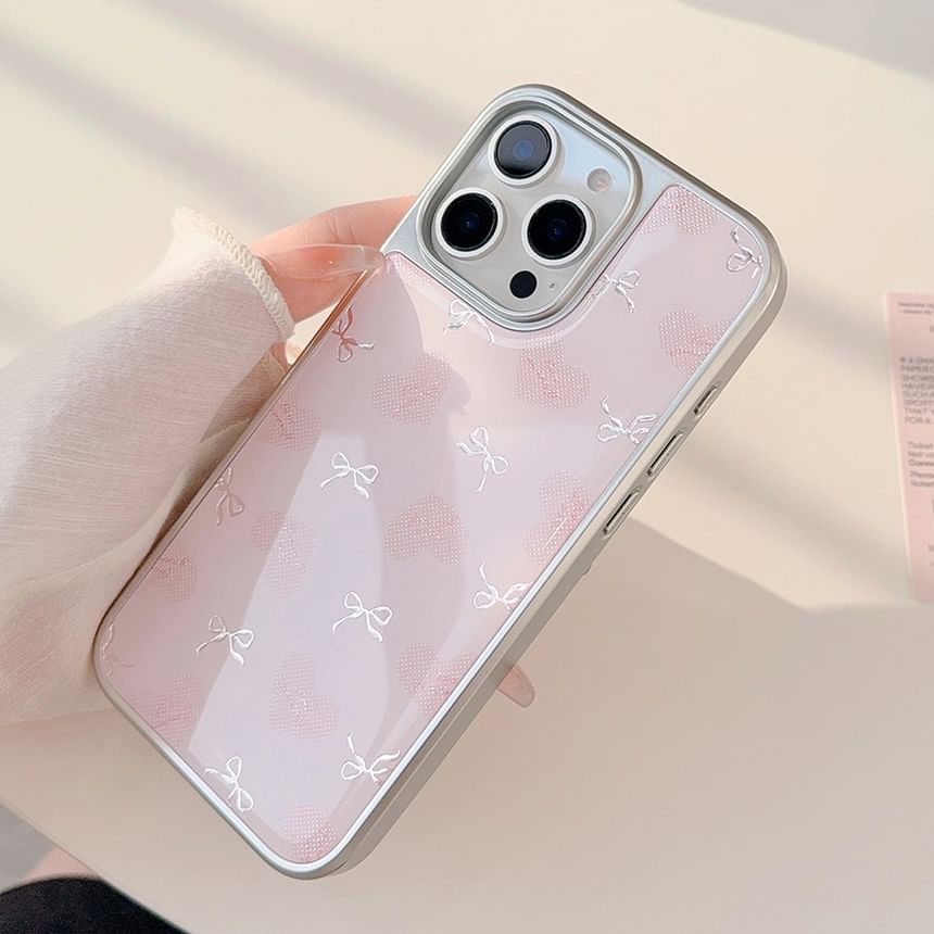 Case Heart Phone Bow