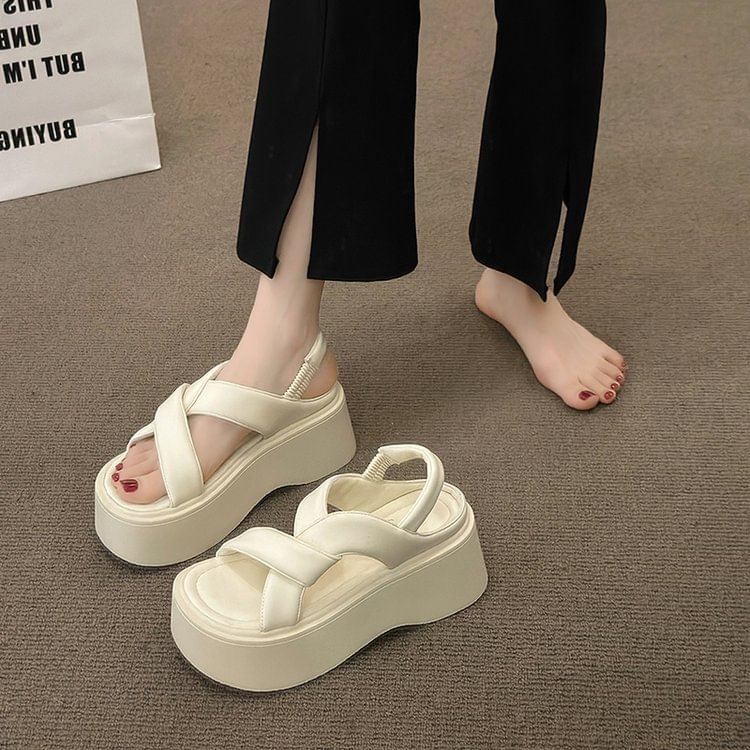 Platform Sandals Slingback Plain