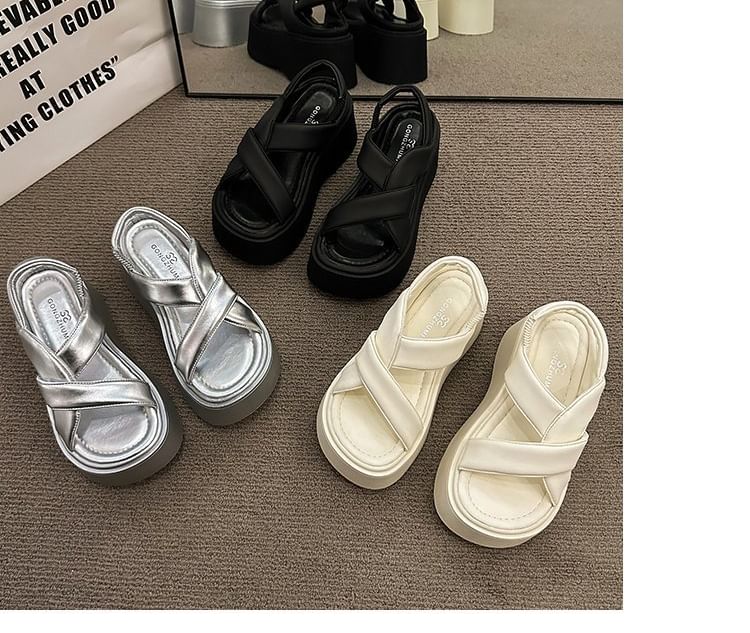 Platform Sandals Slingback Plain
