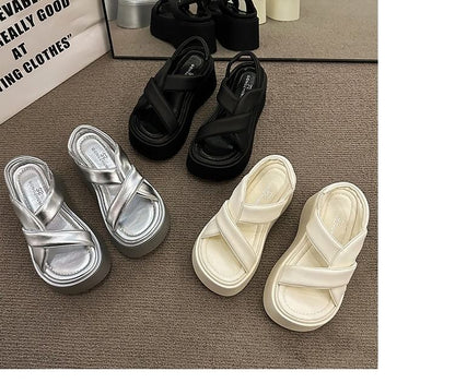 Platform Sandals Slingback Plain