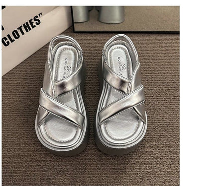 Platform Sandals Slingback Plain