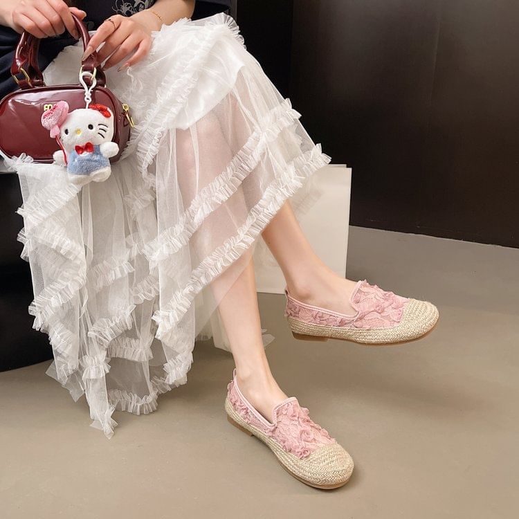 Slip-Ons Espadrille Floral Mesh