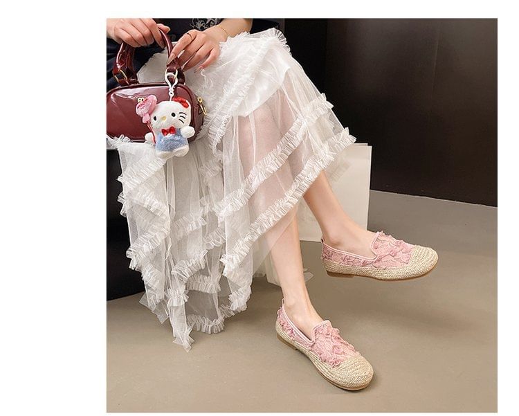 Slip-Ons Espadrille Floral Mesh