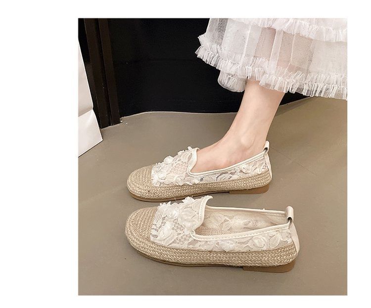 Slip-Ons Espadrille Floral Mesh