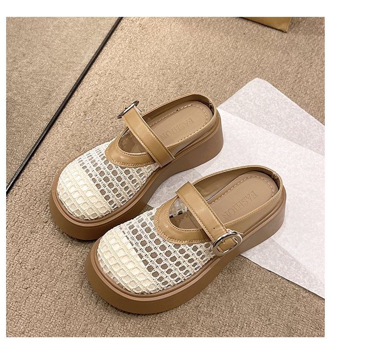 Cutout Mary Platform Jane Mules