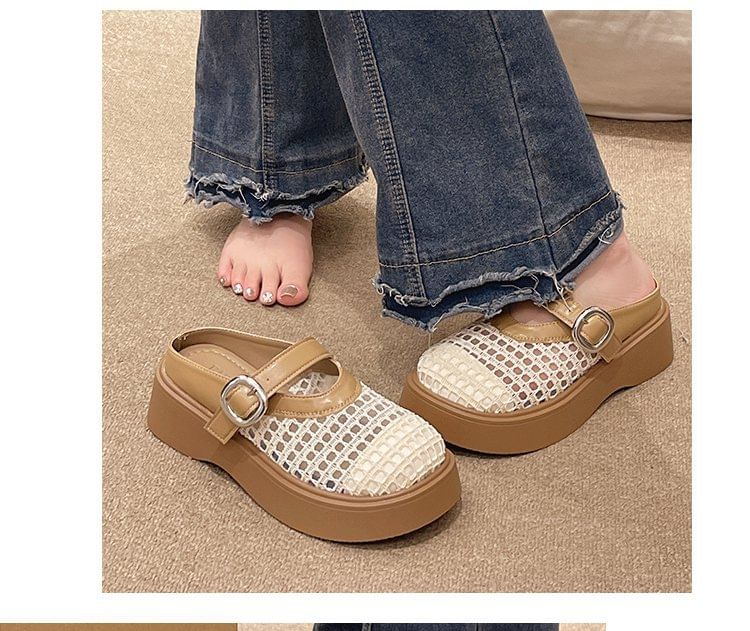 Cutout Mary Platform Jane Mules