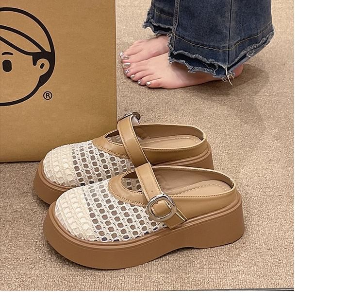 Cutout Mary Platform Jane Mules