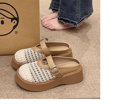 Cutout Mary Platform Jane Mules