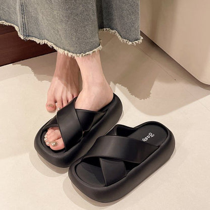 Cross Slide Criss Platform Sandals