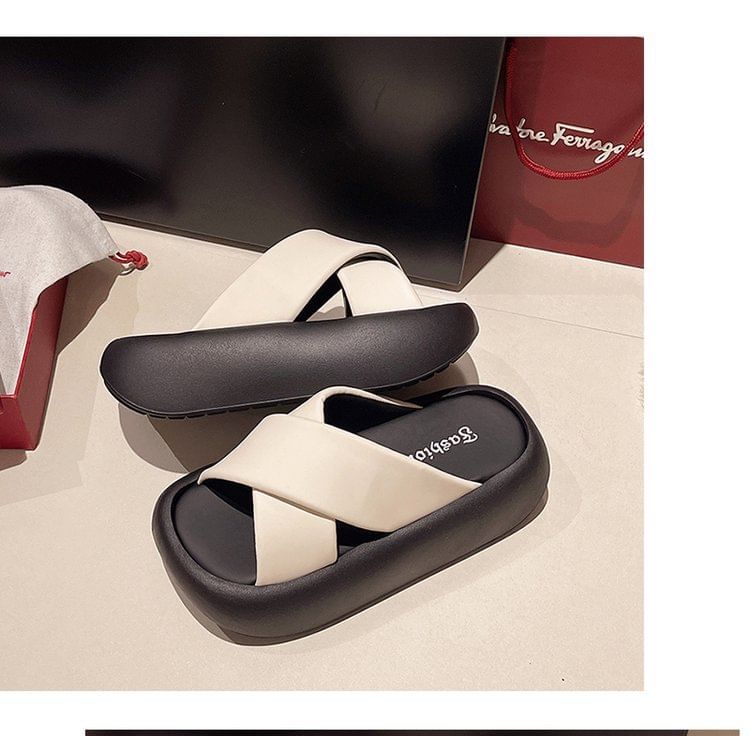 Cross Slide Criss Platform Sandals