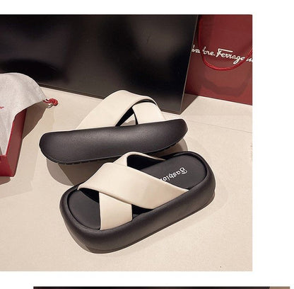 Cross Slide Criss Platform Sandals