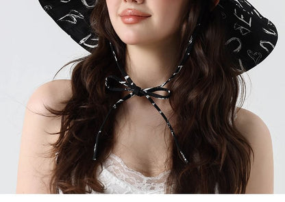 Lettering Print Hat Boonie