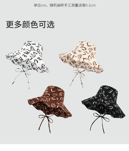 Lettering Print Hat Boonie