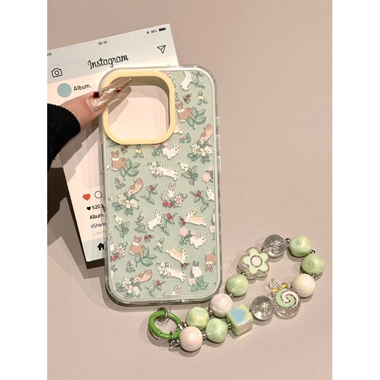 Case Set Phone Print Strap / Rabbit