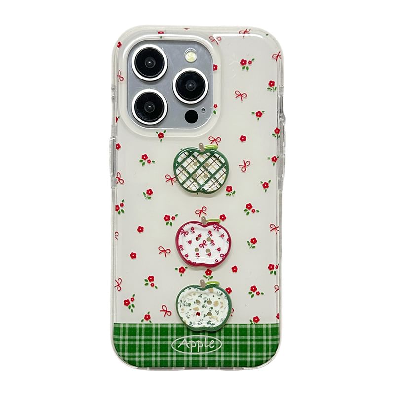 Apple Set Phone / Beaded Strap Case Floral Print