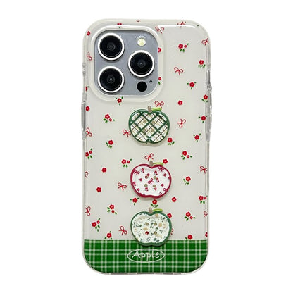 Apple Set Phone / Beaded Strap Case Floral Print