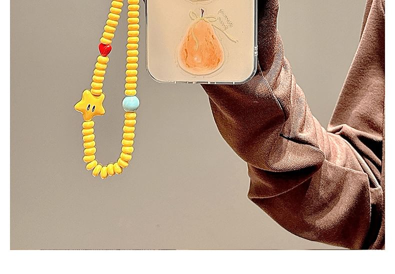 Phone / Bead Case Pear Star Print Set Strap