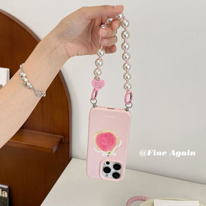 / Bead Set Printed Case Phone Strap