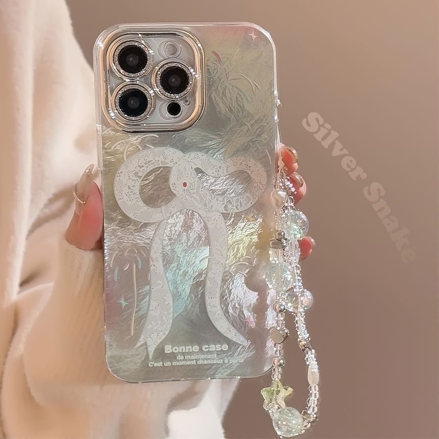 Set Case Snake Phone Print / Strap Bead