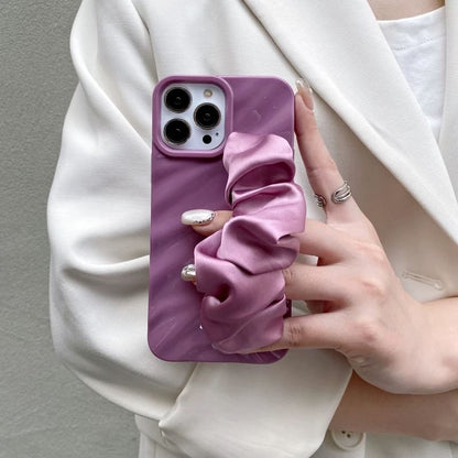 Case Shirred Plain Fabric Phone Strap