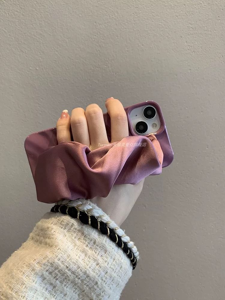 Case Shirred Plain Fabric Phone Strap