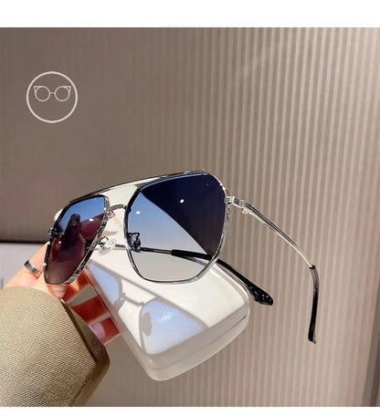 Frame Bridge Double Set Pouch Cleaning Sunglasses Case Cloth Polished / Metal