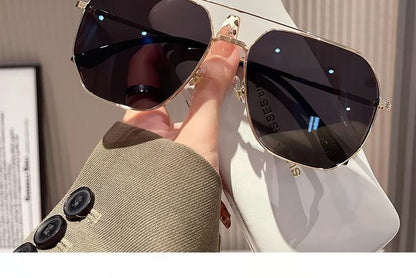 Frame Bridge Double Set Pouch Cleaning Sunglasses Case Cloth Polished / Metal