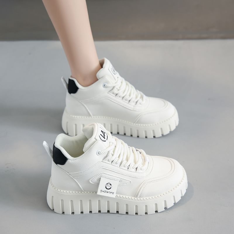 Panel High Sneakers Platform Top