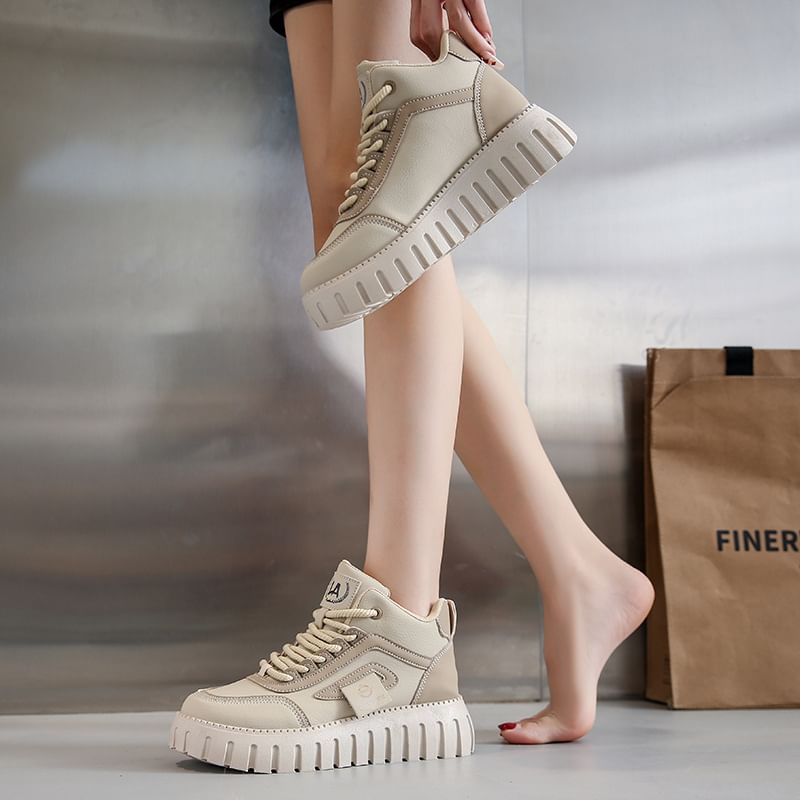 Panel High Sneakers Platform Top