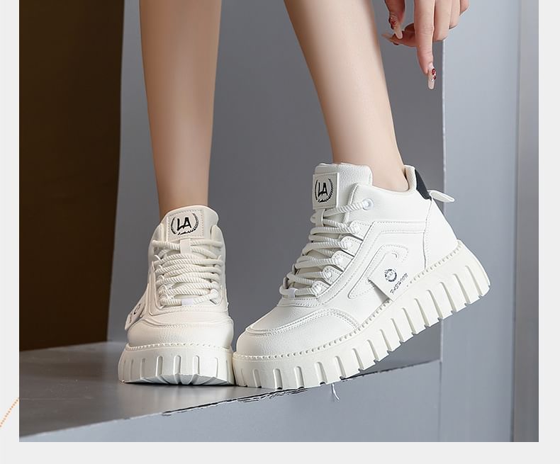 Panel High Sneakers Platform Top