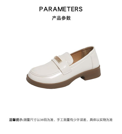 Patent Loafers Leather Platform