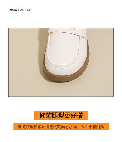 Patent Loafers Leather Platform