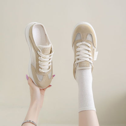 Mesh Mules Sneaker Panel Platform
