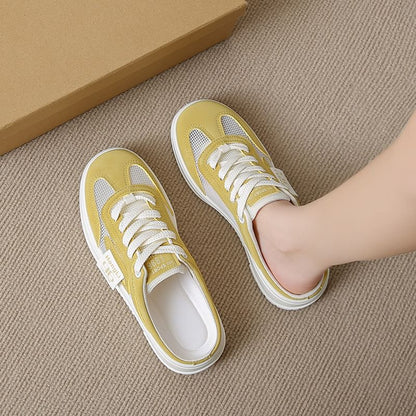 Mesh Mules Sneaker Panel Platform