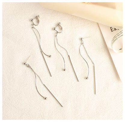 Dangle Bar Bead / Clip-On Earring
