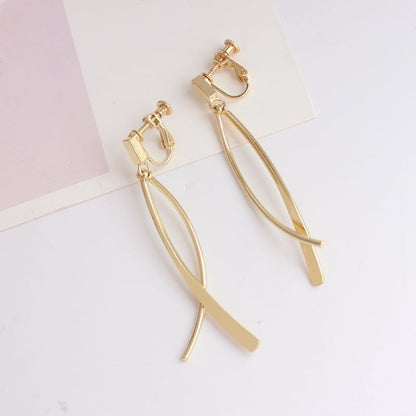 / Bar Dangle Clip-On Earring