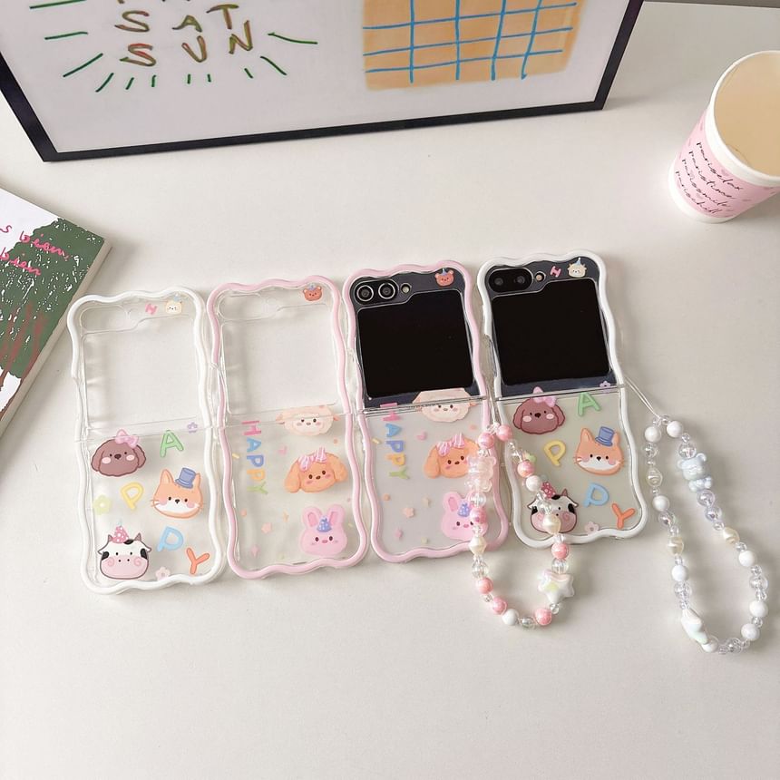 / Cartoon Animal Case Phone Set Strap